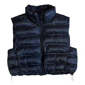 Zara Reversible Water Repellent Cropped Vest Black size XL